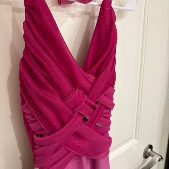 Pink sparkly backless maxi dress - Picture 2 of 2